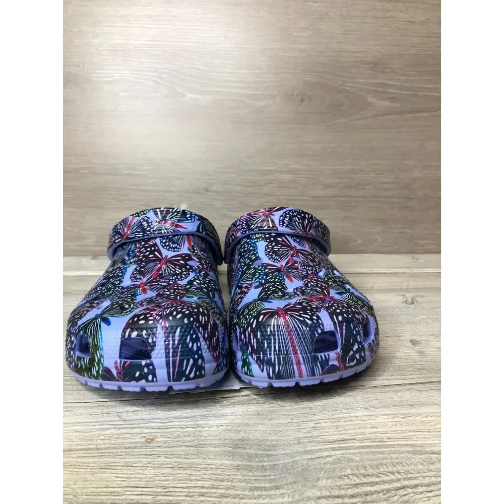 Crocs Classic Butterfly Purple Clog Men's Size 13 208257-5Q7 NWT